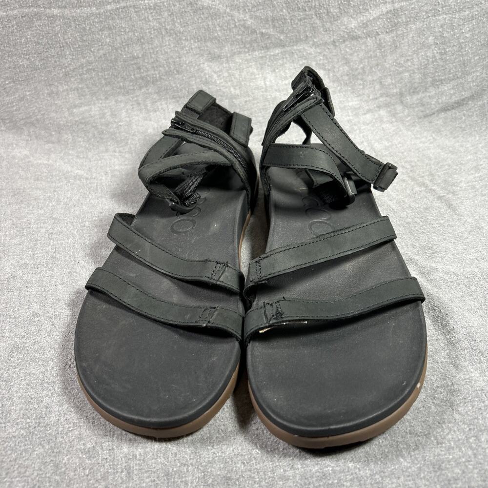Chacos Sandal Women’s Size 11 Black Leather Lowdown Strappy High Flat - Picture 7 of 9